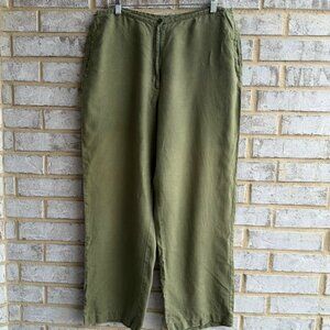 L.L. Bean Olive Green Wide Leg Pants